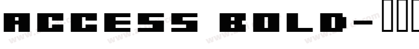 Access Bold字体转换